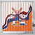 Netherlands King's Day Shower Curtain Windmill With Nederland Pattern