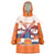 Netherlands King's Day Wearable Blanket Hoodie Windmill With Nederland Pattern