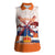 Netherlands King's Day Women Sleeveless Polo Shirt Windmill With Nederland Pattern