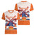 Netherlands King's Day Women V-Neck T-Shirt Windmill With Nederland Pattern