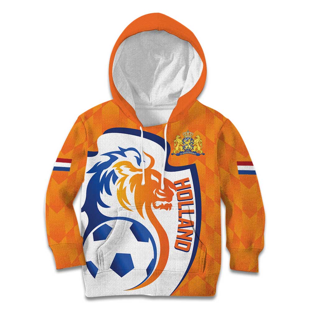 Custom Netherlands Football Kid Hoodie 2025 Go Champions Holland