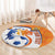 Custom Netherlands Football Round Carpet 2025 Go Champions Holland