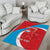 Custom Luxembourg Football Area Rug Allez Les Lions Rouges