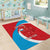 Custom Luxembourg Football Area Rug Allez Les Lions Rouges