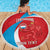 Custom Luxembourg Football Beach Blanket Allez Les Lions Rouges