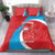 Custom Luxembourg Football Bedding Set Allez Les Lions Rouges