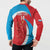 Custom Luxembourg Football Button Sweatshirt Allez Les Lions Rouges