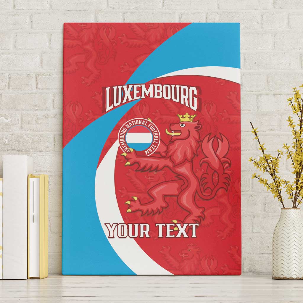 Custom Luxembourg Football Canvas Wall Art Allez Les Lions Rouges