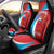 Custom Luxembourg Football Car Seat Cover Allez Les Lions Rouges