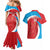 Custom Luxembourg Football Couples Matching Mermaid Dress and Hawaiian Shirt Allez Les Lions Rouges