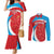 Custom Luxembourg Football Couples Matching Mermaid Dress and Long Sleeve Button Shirt Allez Les Lions Rouges