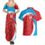 Custom Luxembourg Football Couples Matching Summer Maxi Dress and Hawaiian Shirt Allez Les Lions Rouges