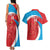 Custom Luxembourg Football Couples Matching Tank Maxi Dress and Hawaiian Shirt Allez Les Lions Rouges