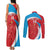 Custom Luxembourg Football Couples Matching Tank Maxi Dress and Long Sleeve Button Shirt Allez Les Lions Rouges