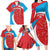 Custom Luxembourg Football Family Matching Long Sleeve Bodycon Dress and Hawaiian Shirt Allez Les Lions Rouges