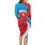 Custom Luxembourg Football Family Matching Long Sleeve Bodycon Dress and Hawaiian Shirt Allez Les Lions Rouges