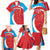 Custom Luxembourg Football Family Matching Mermaid Dress and Hawaiian Shirt Allez Les Lions Rouges