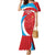 Custom Luxembourg Football Family Matching Mermaid Dress and Hawaiian Shirt Allez Les Lions Rouges