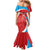 Custom Luxembourg Football Family Matching Mermaid Dress and Hawaiian Shirt Allez Les Lions Rouges