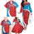 Custom Luxembourg Football Family Matching Off The Shoulder Long Sleeve Dress and Hawaiian Shirt Allez Les Lions Rouges