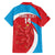 Custom Luxembourg Football Family Matching Off The Shoulder Long Sleeve Dress and Hawaiian Shirt Allez Les Lions Rouges