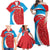 Custom Luxembourg Football Family Matching Off Shoulder Maxi Dress and Hawaiian Shirt Allez Les Lions Rouges