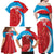 Custom Luxembourg Football Family Matching Off Shoulder Maxi Dress and Hawaiian Shirt Allez Les Lions Rouges