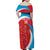 Custom Luxembourg Football Family Matching Off Shoulder Maxi Dress and Hawaiian Shirt Allez Les Lions Rouges