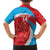 Custom Luxembourg Football Family Matching Off Shoulder Short Dress and Hawaiian Shirt Allez Les Lions Rouges