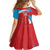 Custom Luxembourg Football Family Matching Off Shoulder Short Dress and Hawaiian Shirt Allez Les Lions Rouges