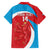 Custom Luxembourg Football Family Matching Off Shoulder Short Dress and Hawaiian Shirt Allez Les Lions Rouges