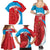 Custom Luxembourg Football Family Matching Summer Maxi Dress and Hawaiian Shirt Allez Les Lions Rouges