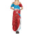 Custom Luxembourg Football Family Matching Summer Maxi Dress and Hawaiian Shirt Allez Les Lions Rouges