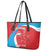 Custom Luxembourg Football Leather Tote Bag Allez Les Lions Rouges