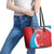 Custom Luxembourg Football Leather Tote Bag Allez Les Lions Rouges