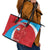 Custom Luxembourg Football Leather Tote Bag Allez Les Lions Rouges