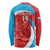 Custom Luxembourg Football Long Sleeve Shirt Allez Les Lions Rouges