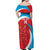 Custom Luxembourg Football Off Shoulder Maxi Dress Allez Les Lions Rouges