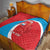 Custom Luxembourg Football Quilt Allez Les Lions Rouges