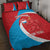 Custom Luxembourg Football Quilt Bed Set Allez Les Lions Rouges