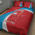 Custom Luxembourg Football Quilt Bed Set Allez Les Lions Rouges