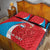 Custom Luxembourg Football Quilt Bed Set Allez Les Lions Rouges