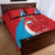 Custom Luxembourg Football Quilt Bed Set Allez Les Lions Rouges