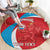 Custom Luxembourg Football Round Carpet Allez Les Lions Rouges