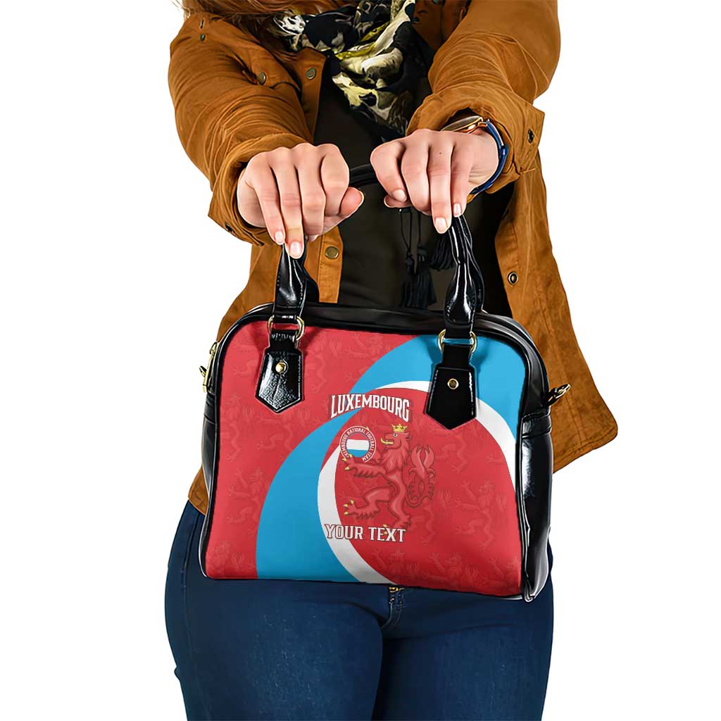 Custom Luxembourg Football Shoulder Handbag Allez Les Lions Rouges