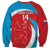 Custom Luxembourg Football Sweatshirt Allez Les Lions Rouges