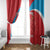 Custom Luxembourg Football Window Curtain Allez Les Lions Rouges