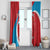 Custom Luxembourg Football Window Curtain Allez Les Lions Rouges