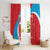 Custom Luxembourg Football Window Curtain Allez Les Lions Rouges