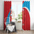 Custom Luxembourg Football Window Curtain Allez Les Lions Rouges